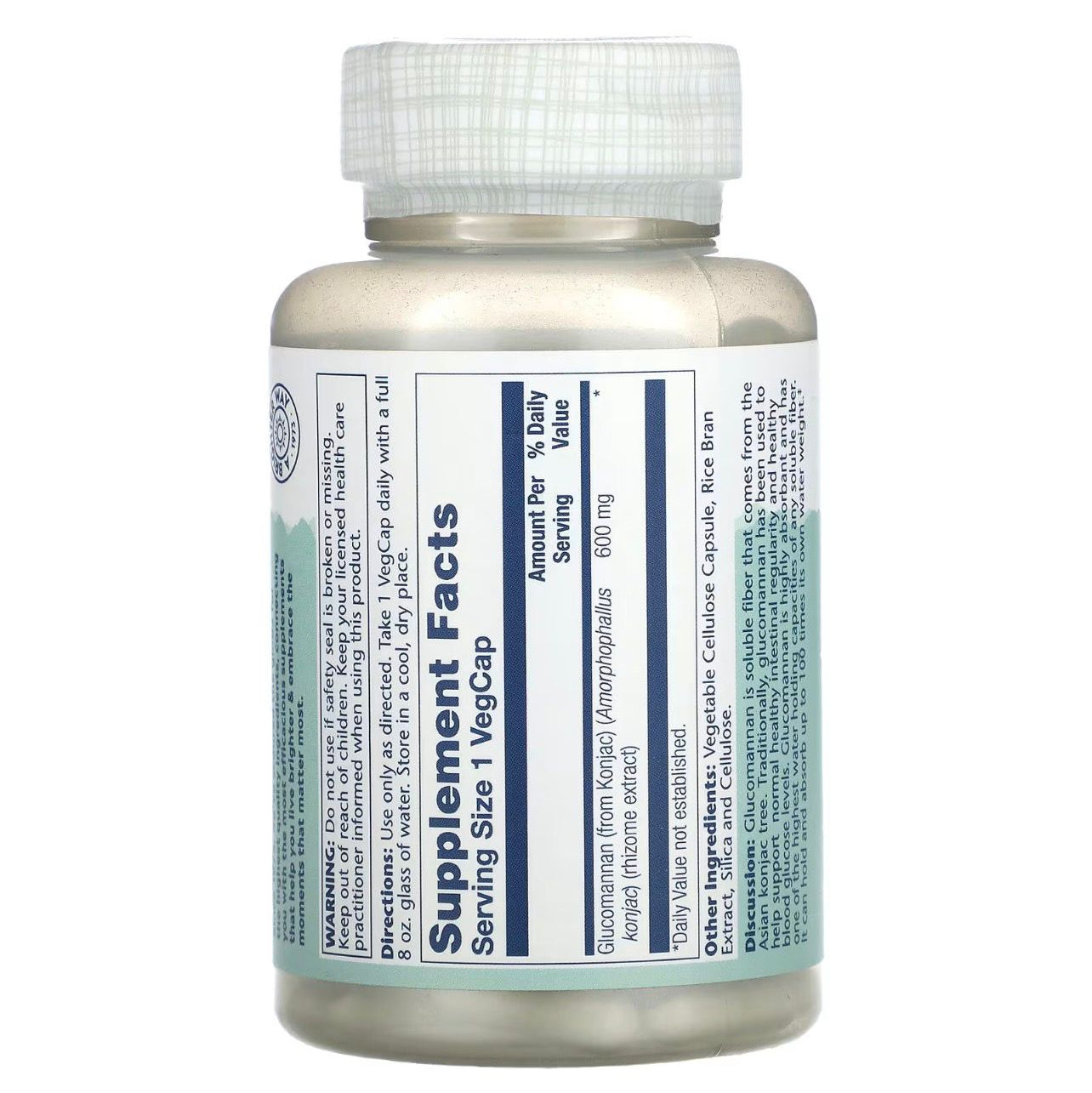 سولاراي غلوكومانانان 600 ملغ 100 كبسولة نباتية