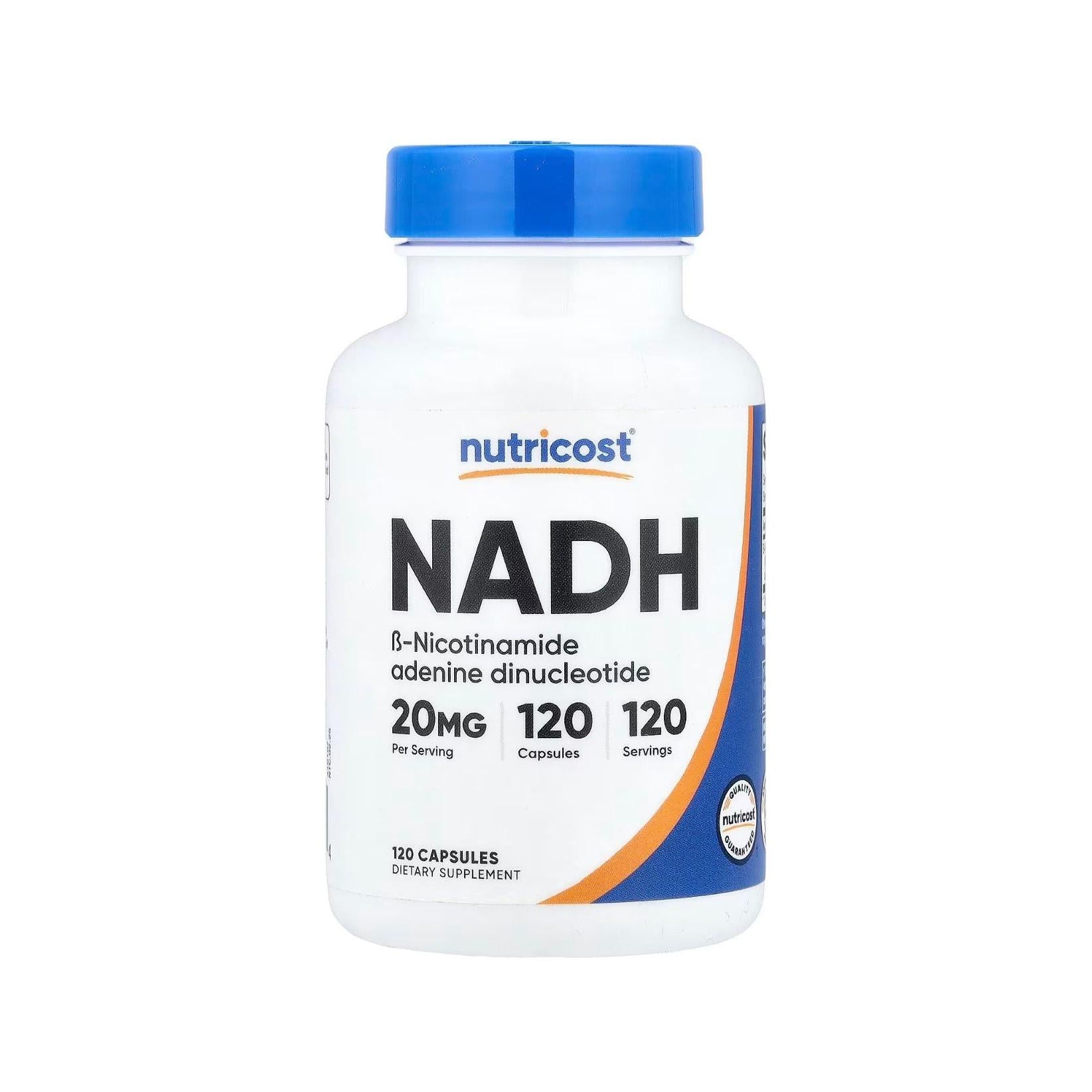 Nutricost NADH Supplement (20mg) 120 Capsules - B-Nicotinamide Adenine Dinucleotide, Vegan, Gluten-Free