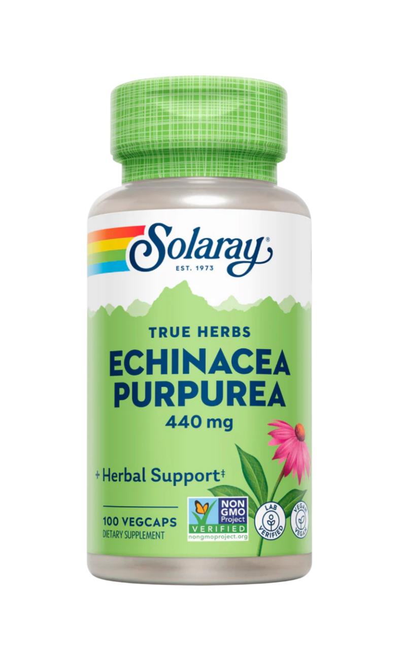 Solaray Echinacea Purpurea Root 440 mg | Healthy Immune & Respiratory Function Support | 100 VegCaps