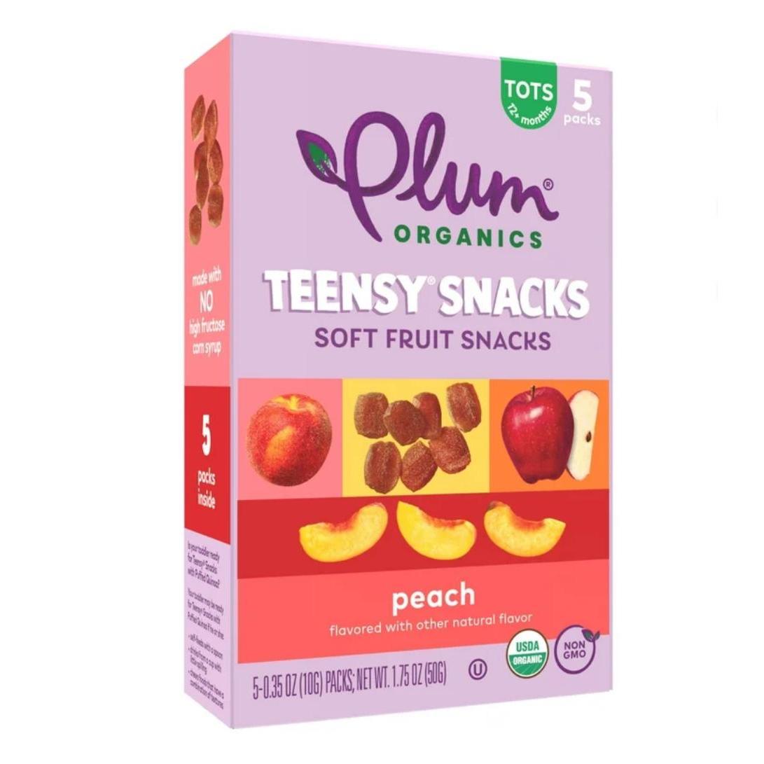 وجبات خفيفة من الفاكهة الناعمة بنكهة الخوخ للأطفال الصغار من بلوم أورجانيكس، 5 عبوات، 10 غرام