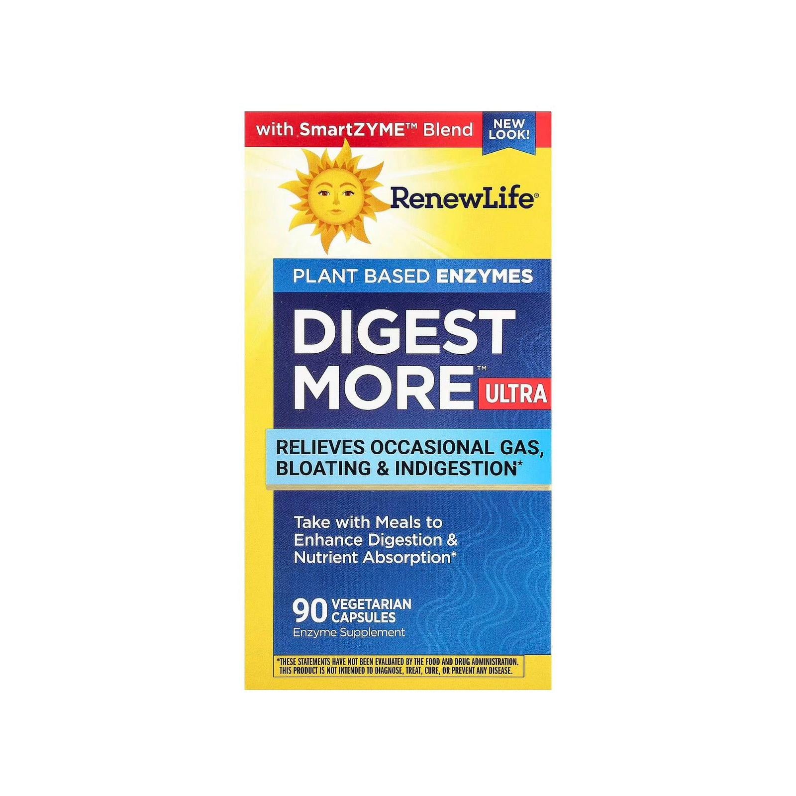 رينيولايف دايجست مور أنزيمات الهضم 90 كبسولة نباتية