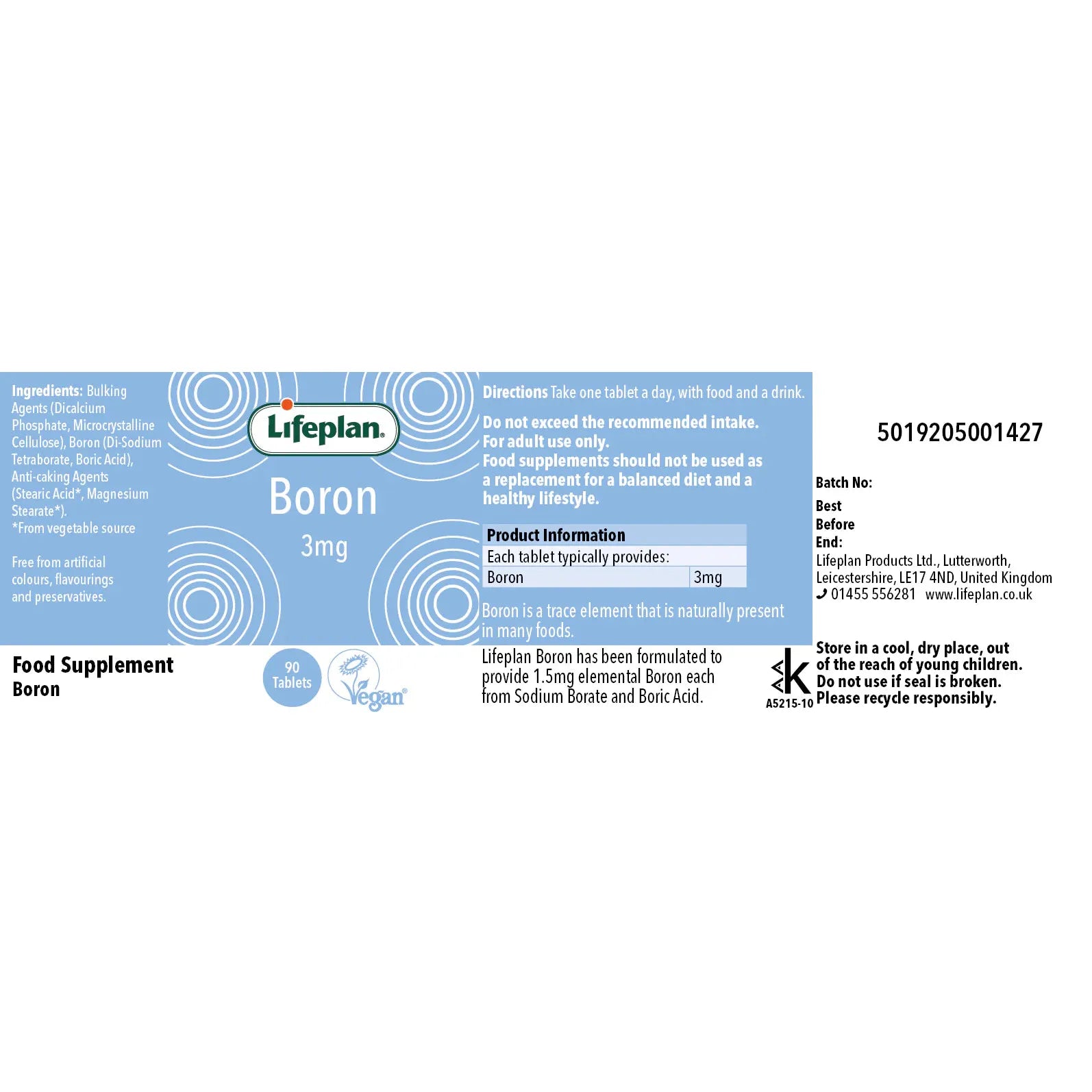 لايف بلين بورون 3 ملغ 90 قرص نباتي 90 قرص نباتي