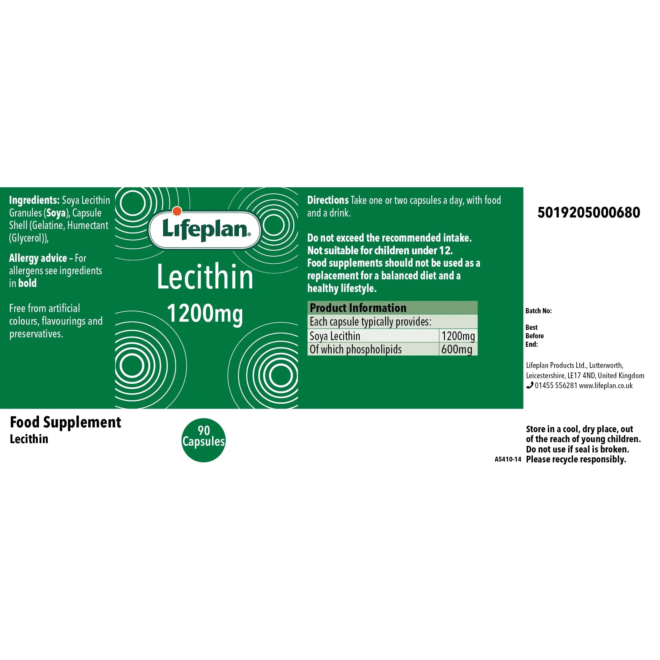 لايف بلان ليسيثين 1200 ملغ 90 كبسولة