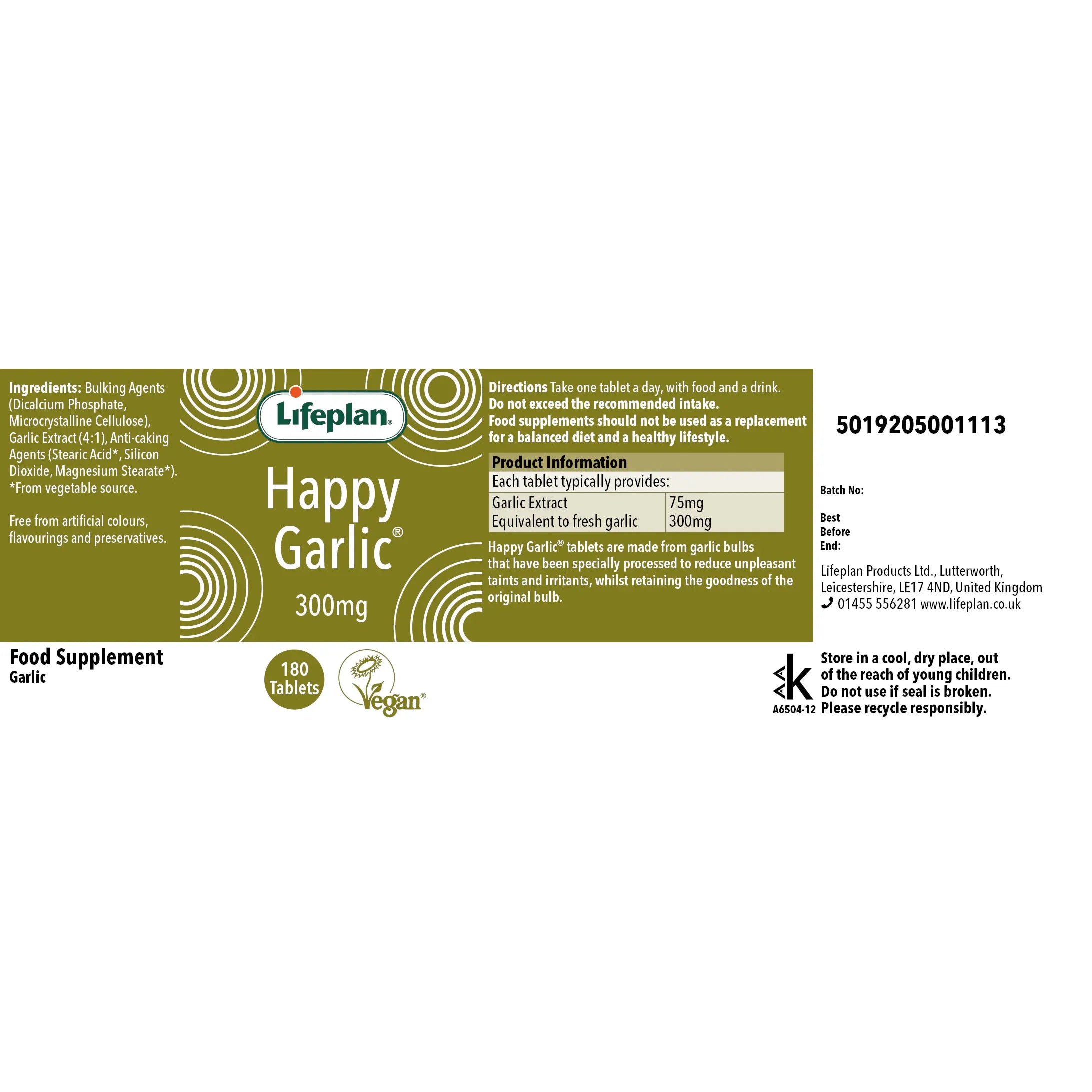 لايف بلان أقراص ثوم 300 مجم 180 قرص نباتي