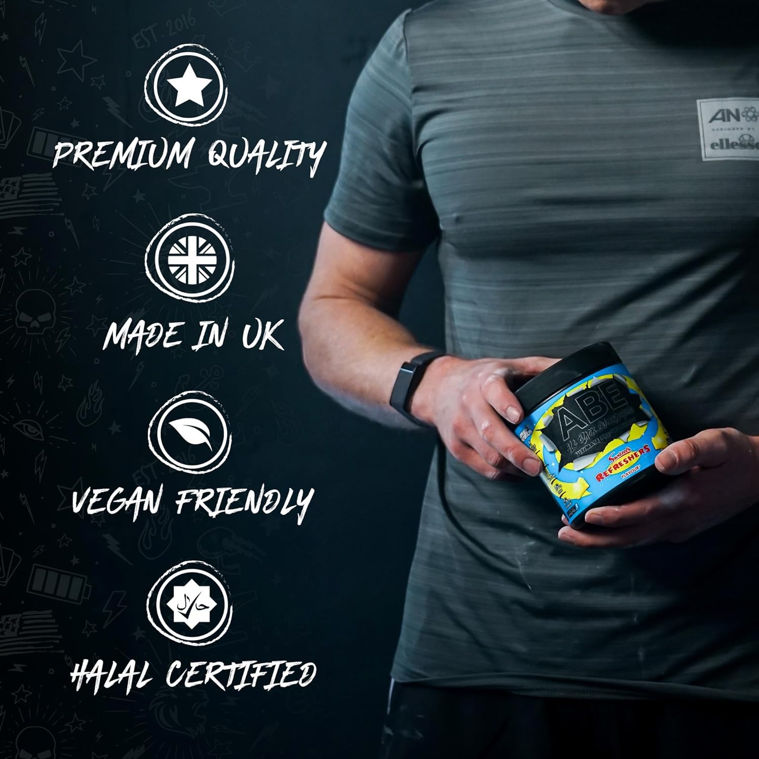 APPLIED NUTRITION ABE All Black Everything Pre-Workout ENERGY FLAVOUR 30 servings 375g