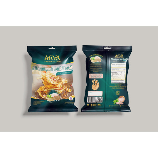 ARVA Himalayan Salt Basil Crispy Tempe Plant-based Gluten free 30g