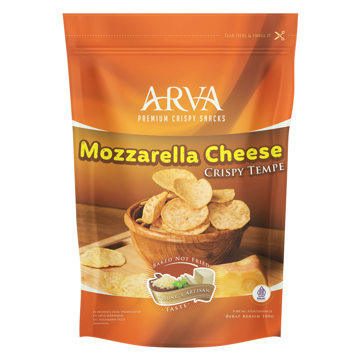 ARVA Mozzarella Cheese Crispy Tempe Plant-based Gluten free 100g