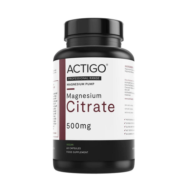 ActiHealth ActiGo Magnesium Citrate 500mg Vegan 60 Veg Capsules