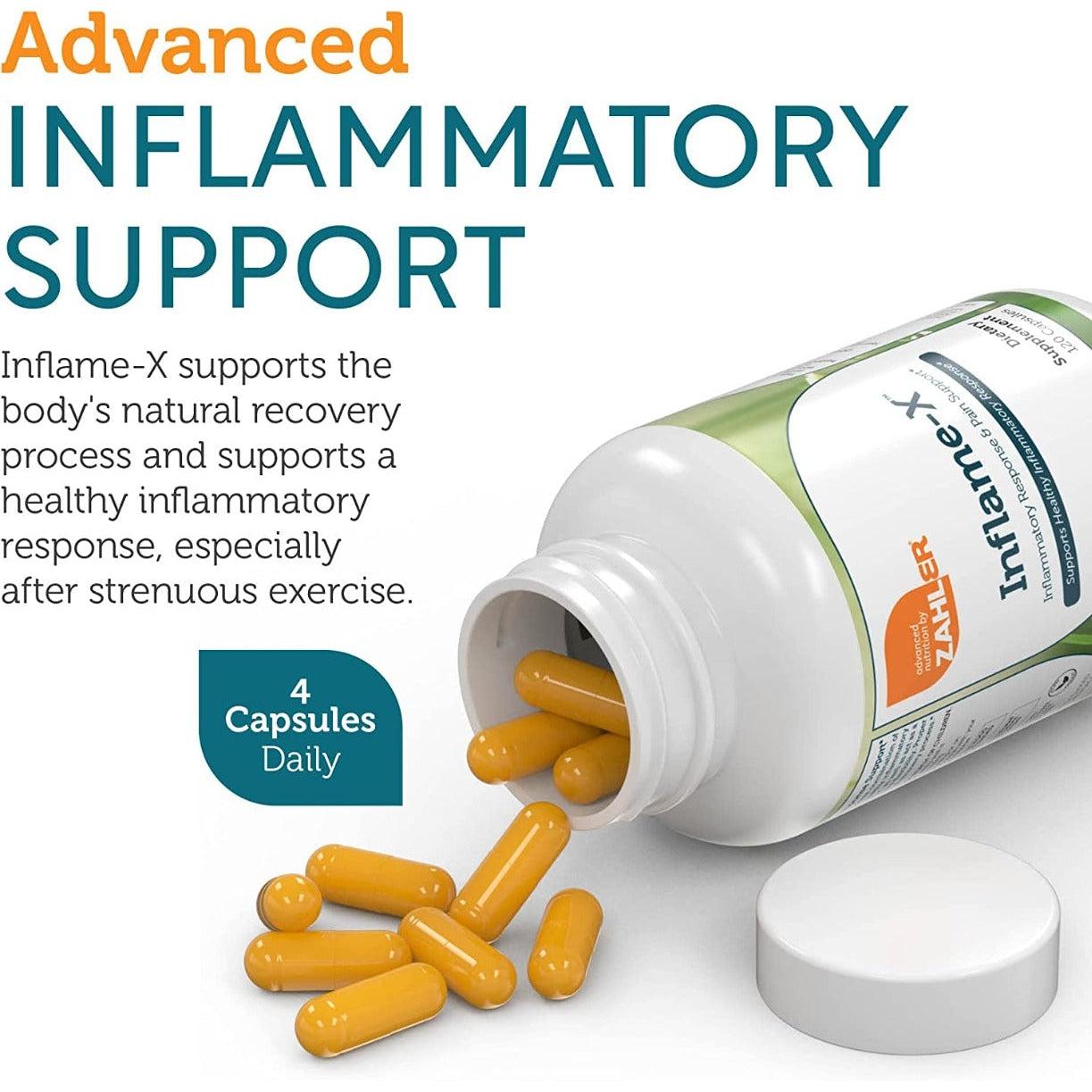 Advanced Nutrition by ZAHLER Inflame-X Advanced Inflammatory Response Support with Curcumin 120 vegan capsules