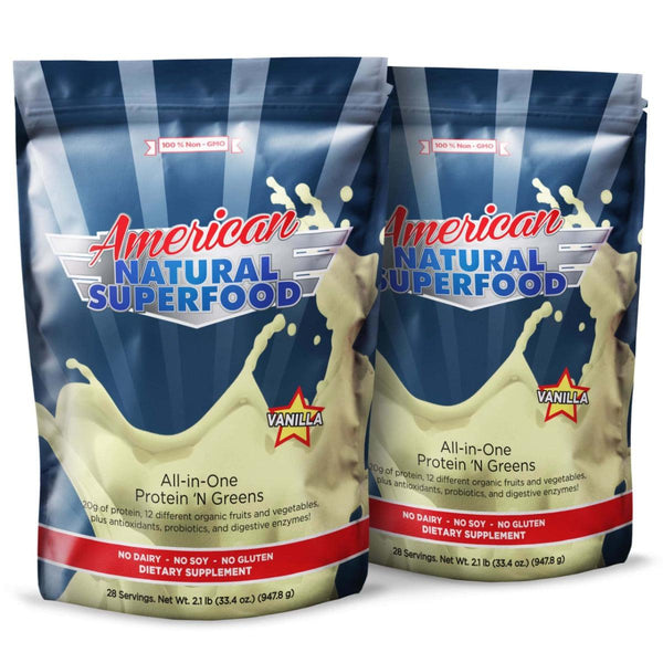 American Natural Superfood Protein N Green Vanilla 947.8 g