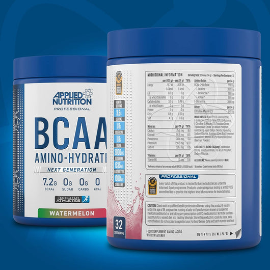 Applied Nutrition BCAA Amino Hydrate 0 Sugar 0 Carbs 0 Calories 450g Watermelon