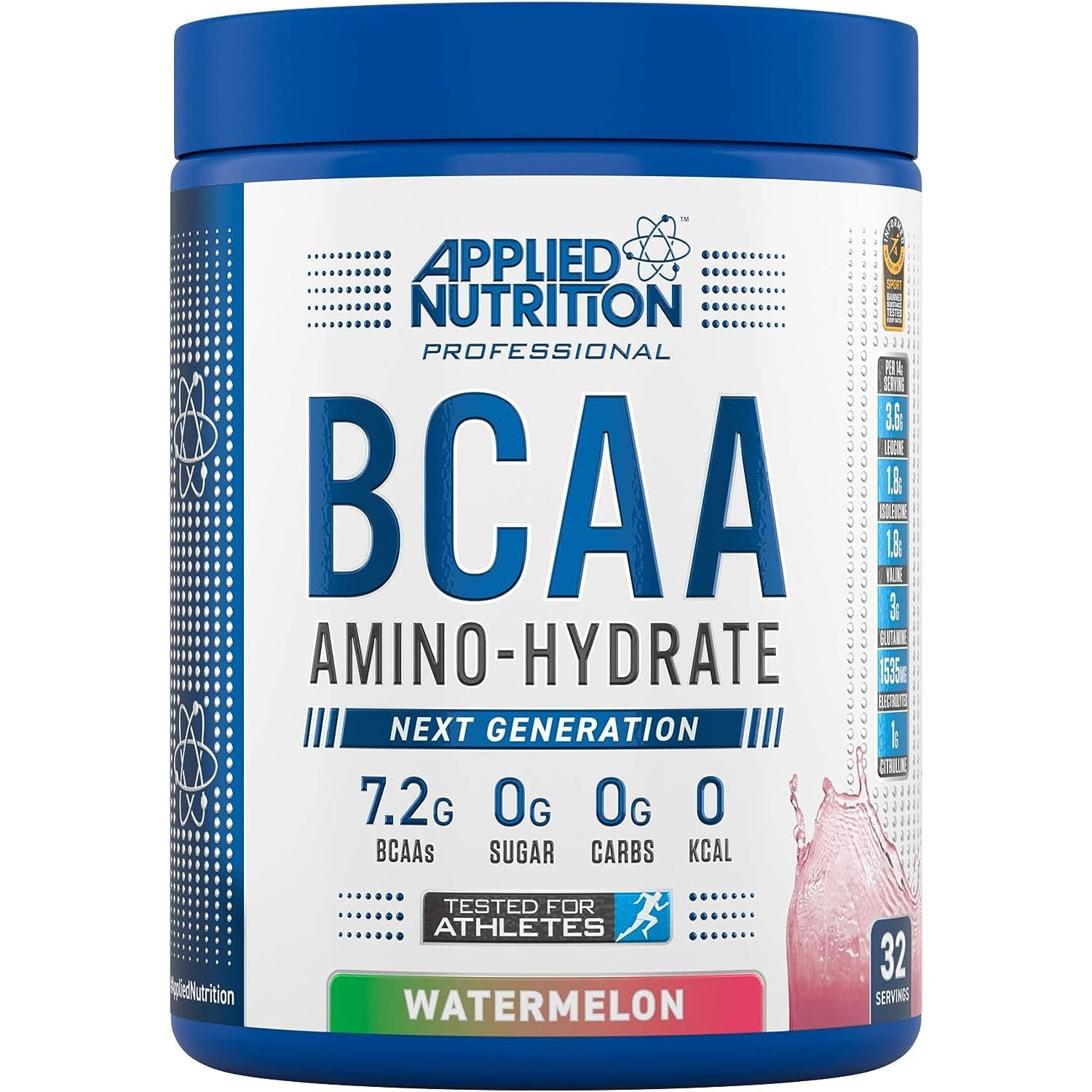 Applied Nutrition BCAA Amino Hydrate 0 Sugar 0 Carbs 0 Calories 450g Watermelon