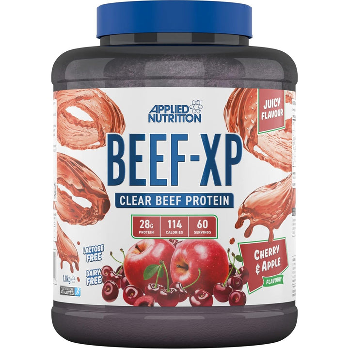 Applied Nutrition Beef-XP Clear Hydrolysed Protein Lactose Free Dairy Free Zero Sugar Cherry & Apple 1.8 KG