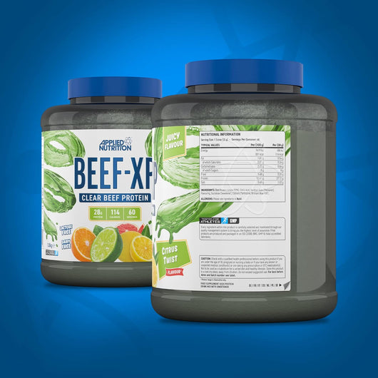 Applied Nutrition Beef-XP Clear Hydrolysed Protein Lactose Free Dairy Free Zero Sugar Citrus Twist 1.8 KG