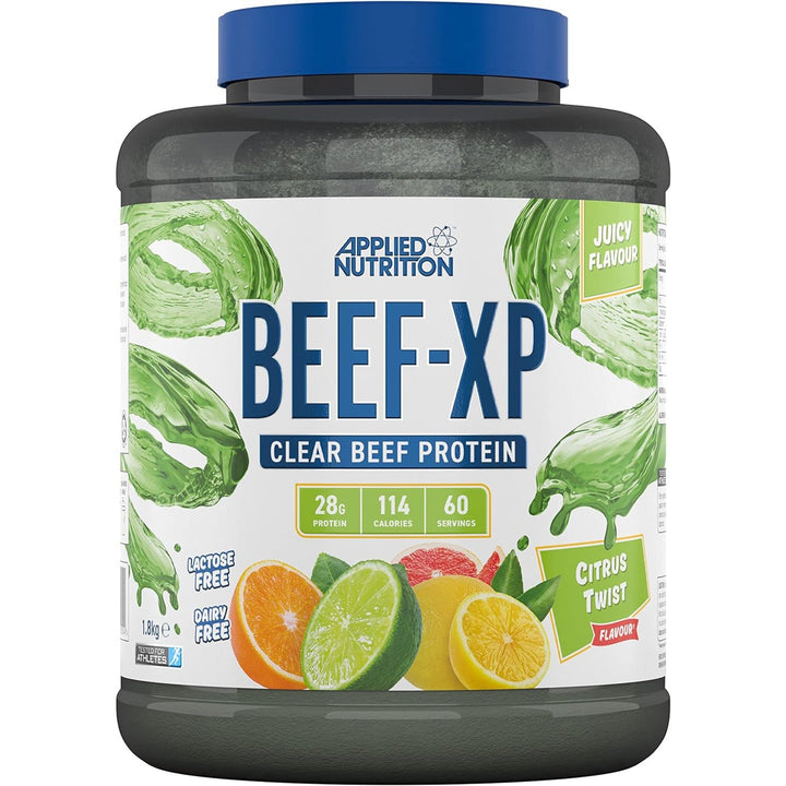 Applied Nutrition Beef-XP Clear Hydrolysed Protein Lactose Free Dairy Free Zero Sugar Citrus Twist 1.8 KG