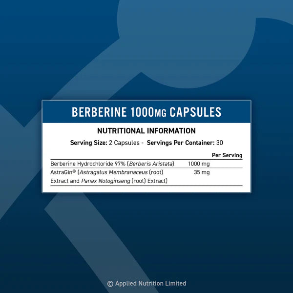 Applied Nutrition Berberine 1000mg 60 Capsules