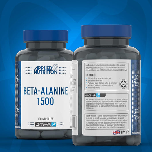 Applied Nutrition Beta Alanine 1500, Amino Acid Supplement, Strength & Performance, 750mg 120 Veggie Capsules