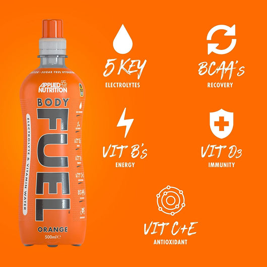 Applied Nutrition Body Fuel Electrolyte & Vitamin Water with BCAA 500ml Orange