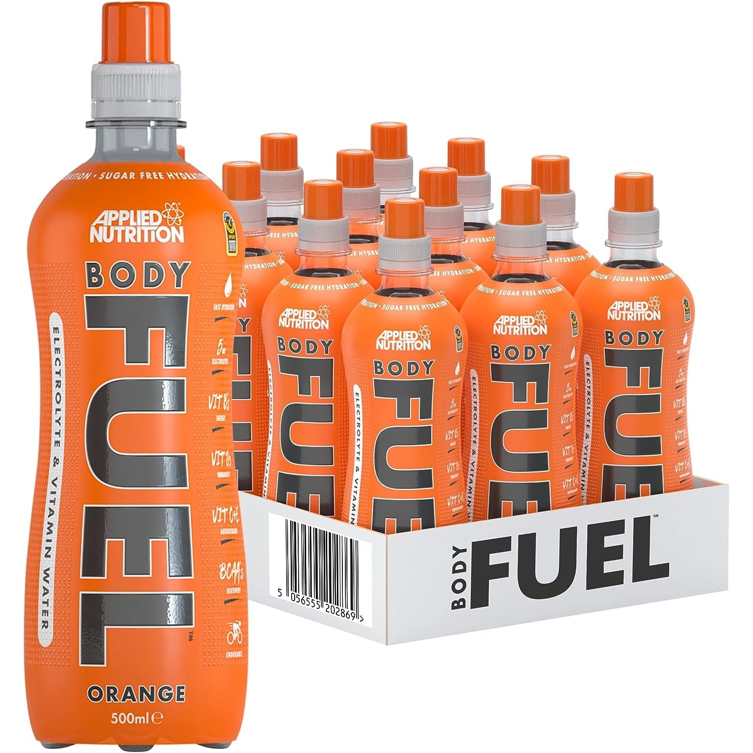 Applied Nutrition Body Fuel Electrolyte & Vitamin Water with BCAA 500ml Orange