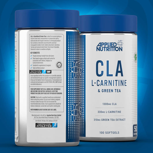 Applied Nutrition CLA L-Carnitine & Green Tea 100 Veggie Softgels