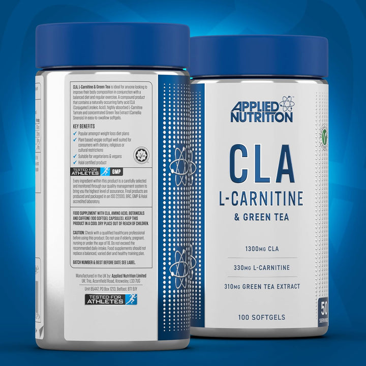 Applied Nutrition CLA L-Carnitine & Green Tea 100 Veggie Softgels