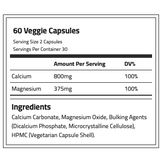 Applied Nutrition Calcium & Magnesium 60 Vegetable Capsules