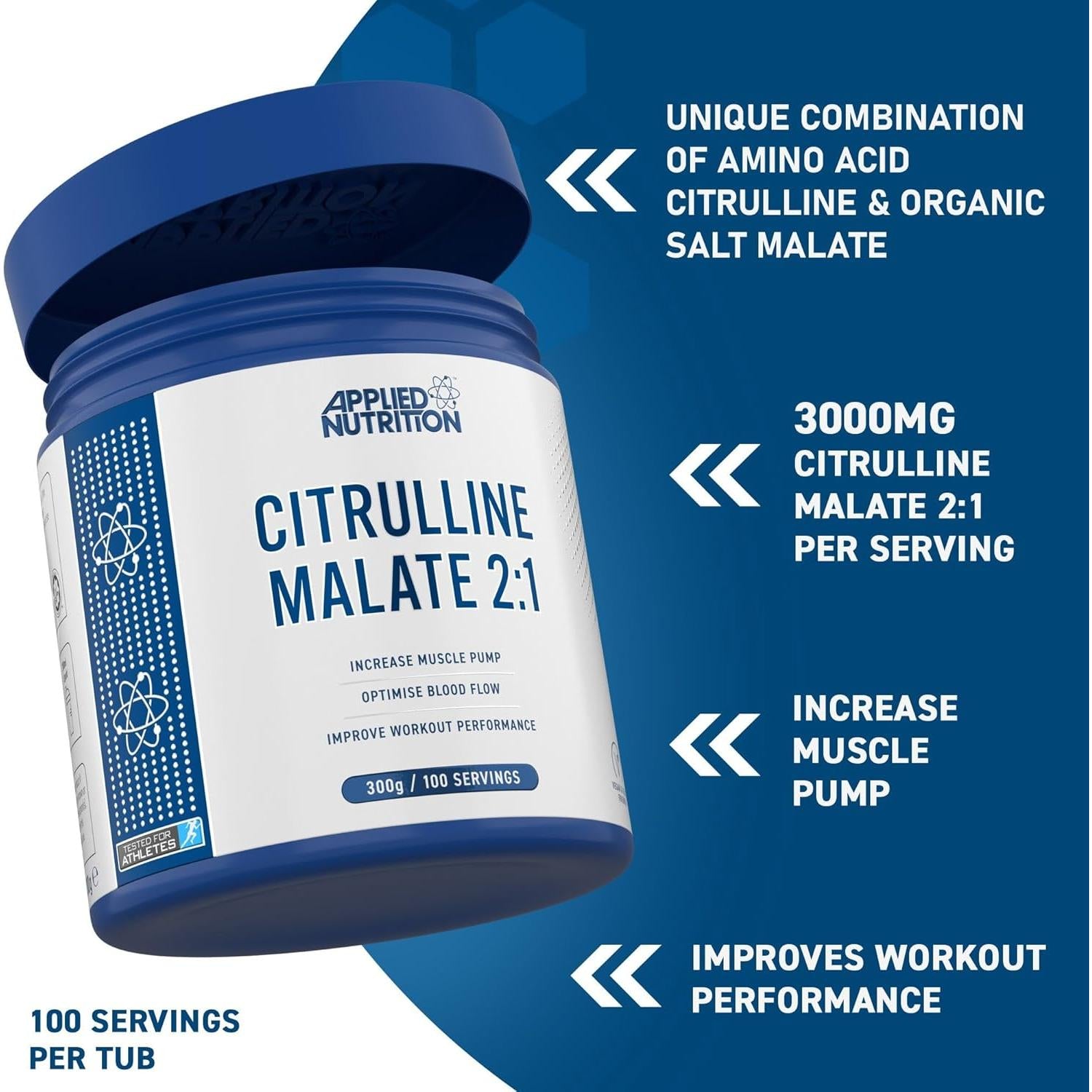 Applied Nutrition Citrulline Malate 2:1, Increase Muscle Pump 300g