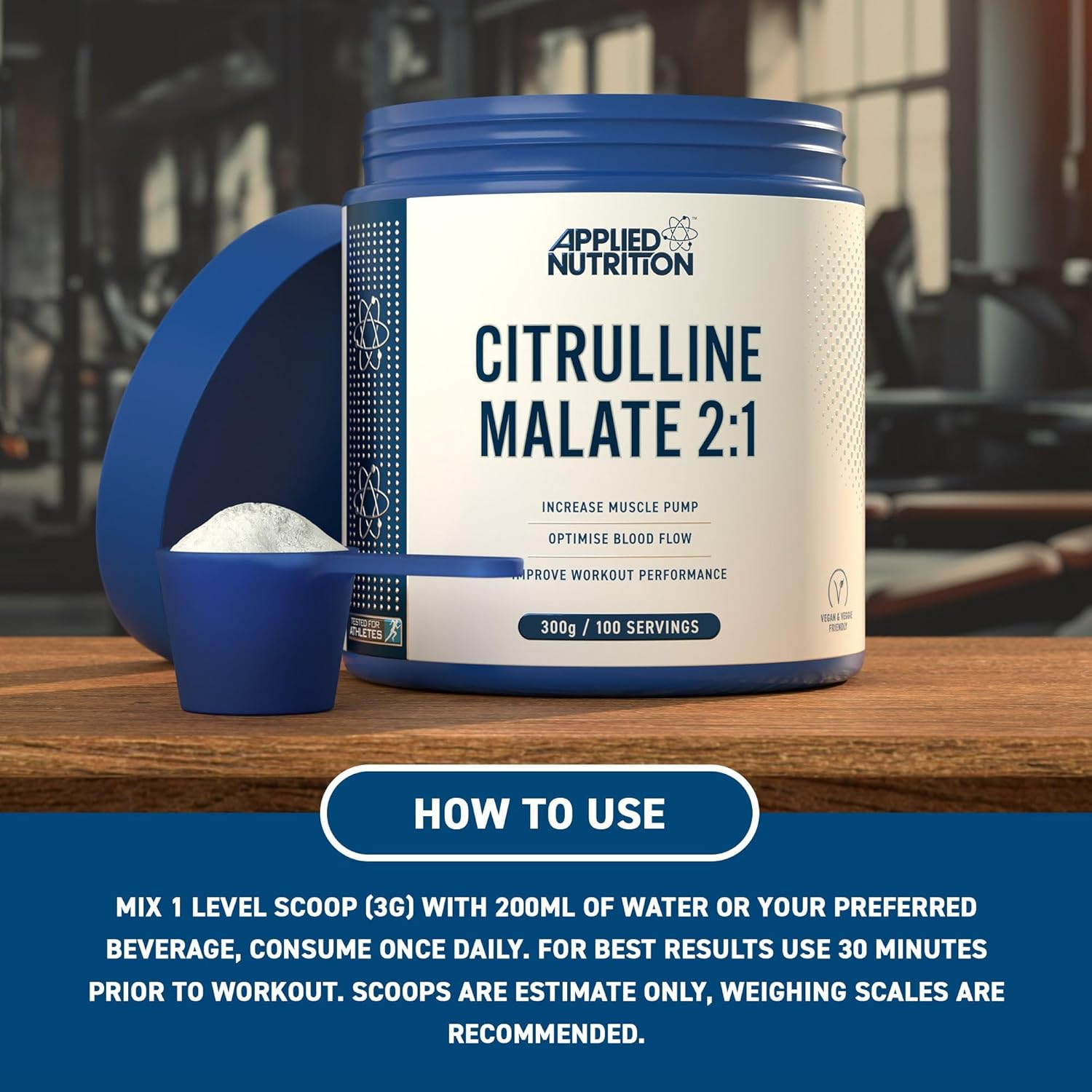Applied Nutrition Citrulline Malate 2:1, Increase Muscle Pump 300g