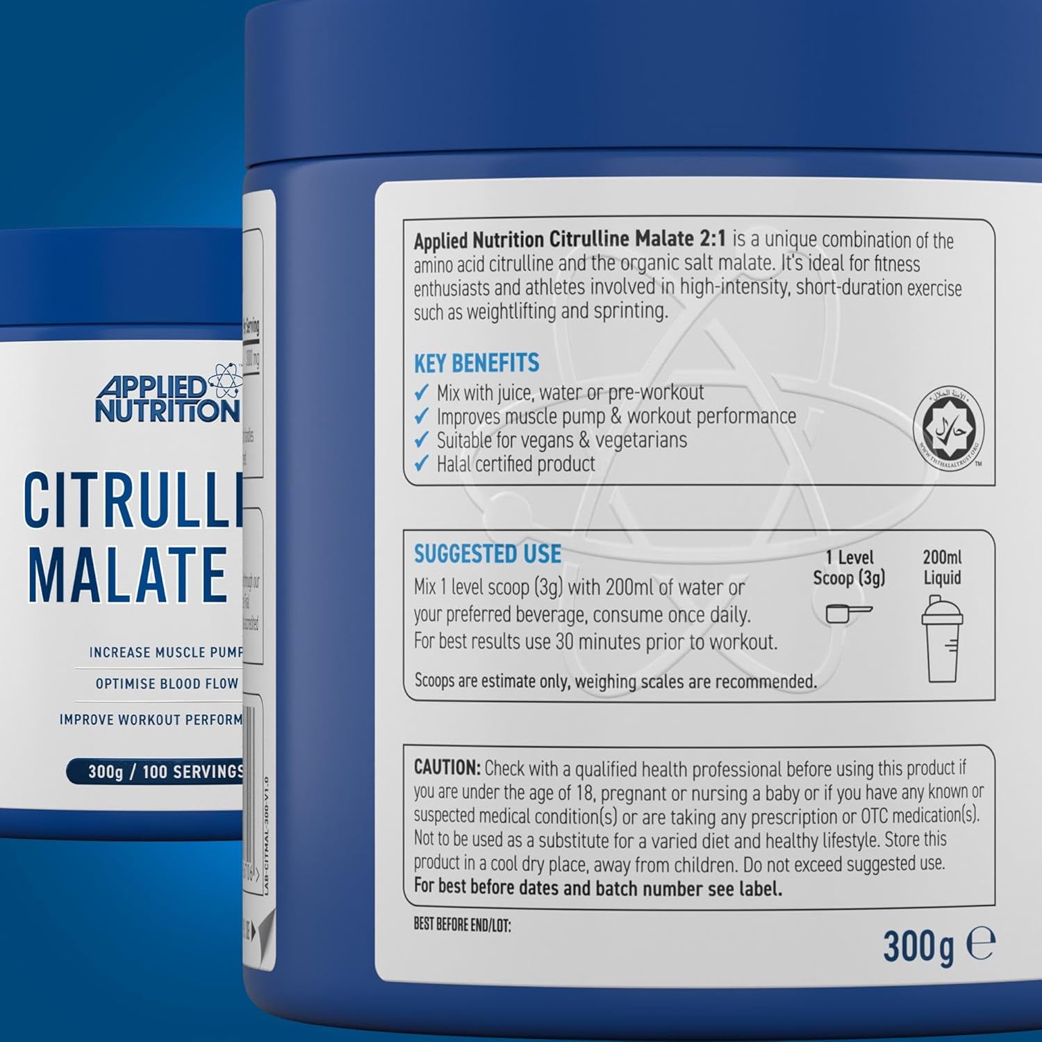 Applied Nutrition Citrulline Malate 2:1, Increase Muscle Pump 300g