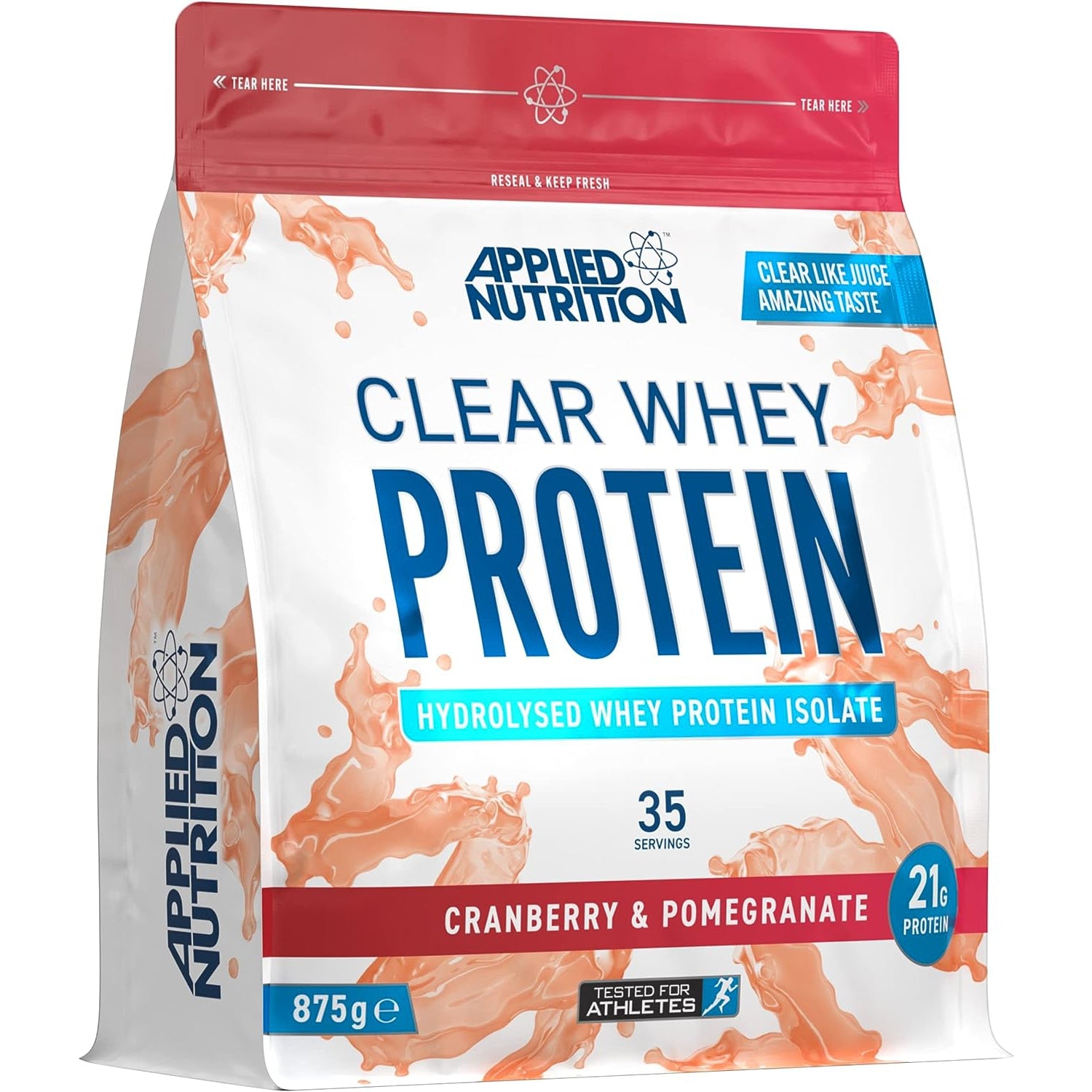 Applied Nutrition Clear Whey Protein Hydrolysed Whey Protein Isolate 875g 35 Servings Cranberry & Pomegranate