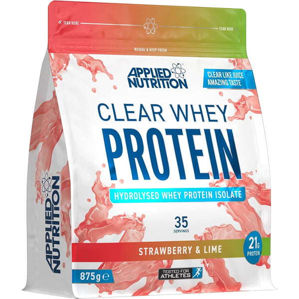 Applied Nutrition Clear Whey Protein Hydrolysed Whey Protein Isolate 875g 35 Servings Strawberry & Lime