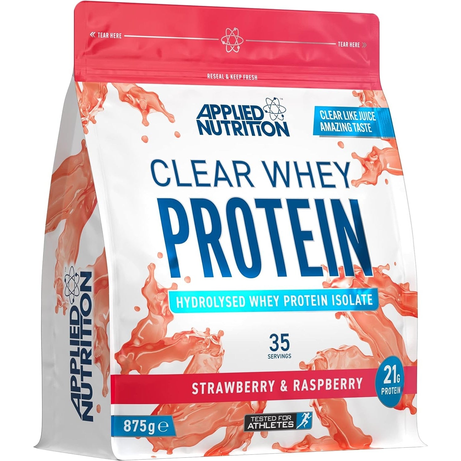 Applied Nutrition Clear Whey Protein Hydrolysed Whey Protein Isolate 875g 35 Servings Strawberry & Raspberry