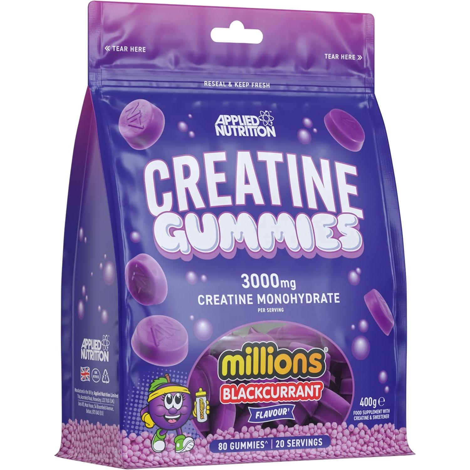 Applied Nutrition Creatine Gummies Millions Blackcurrant 3000mg 400g