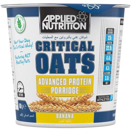 Applied Nutrition Critical Oats Advanced Protein Porridge Cup Banana High Protein Low Sugar with