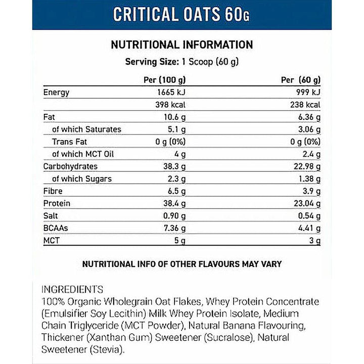 Applied Nutrition Critical Oats Advanced Protein Porridge Cup Strawberry 60g