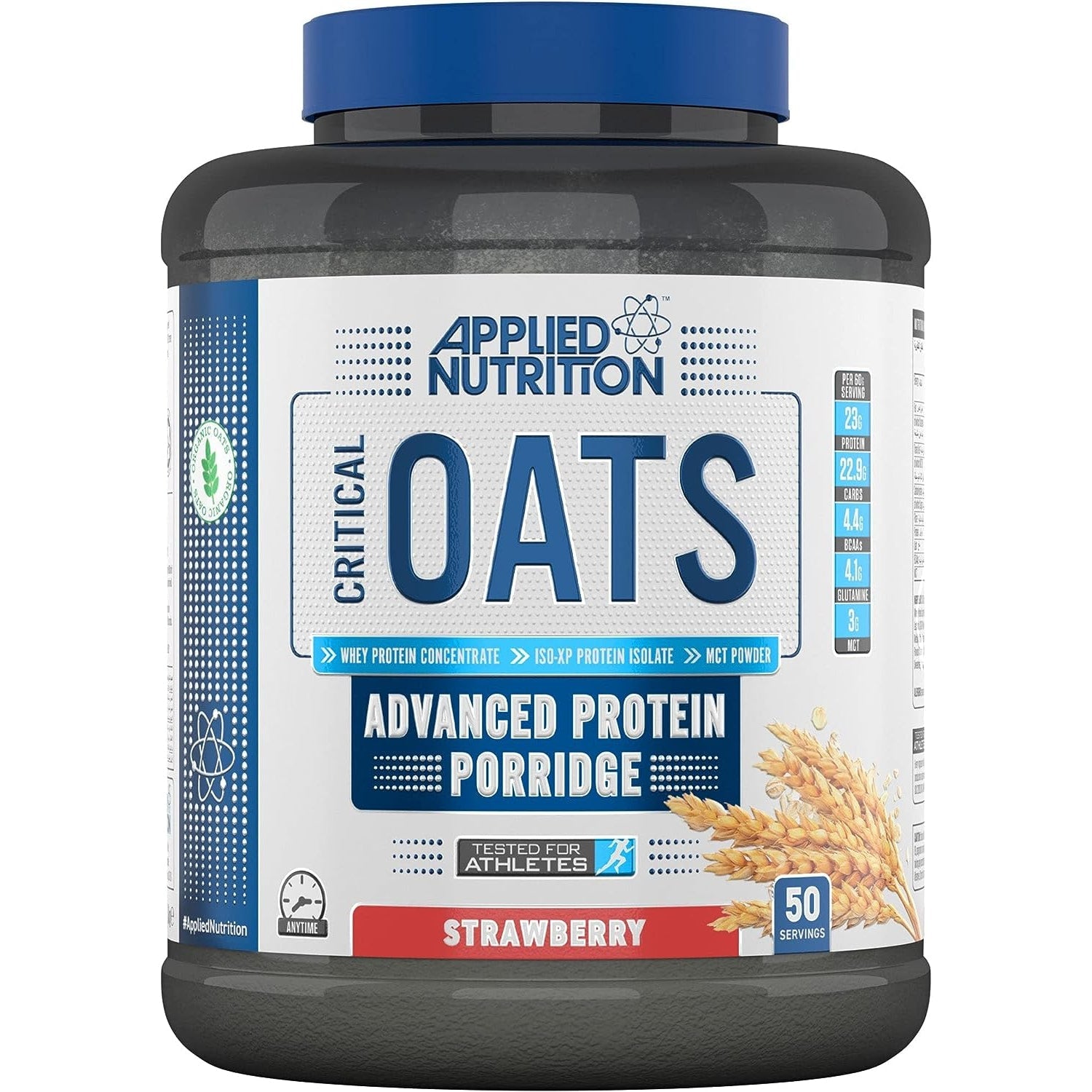 Applied Nutrition Critical Oats Protein Porridge Strawberry, With ISO-XP Whey Protein Isolate, Healthy Breakfast and High Protein Snack 3 Kg
