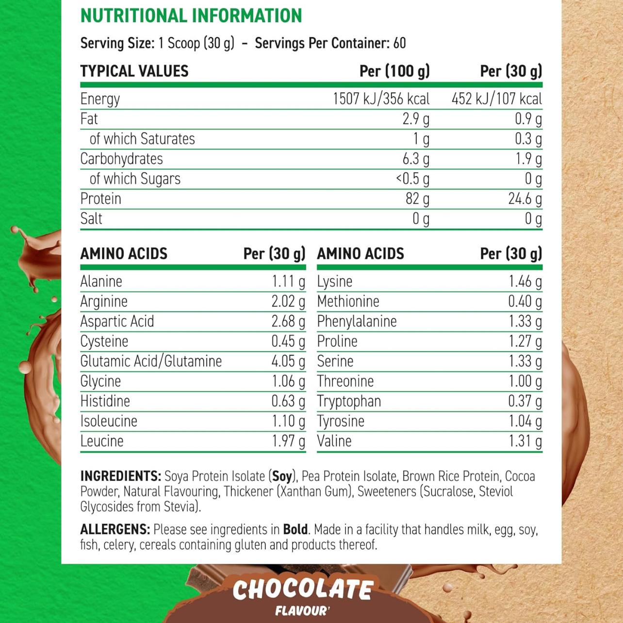 Applied Nutrition Critical Plant Protein Chocolate 24g Protein Zero Sugar 1.8Kg