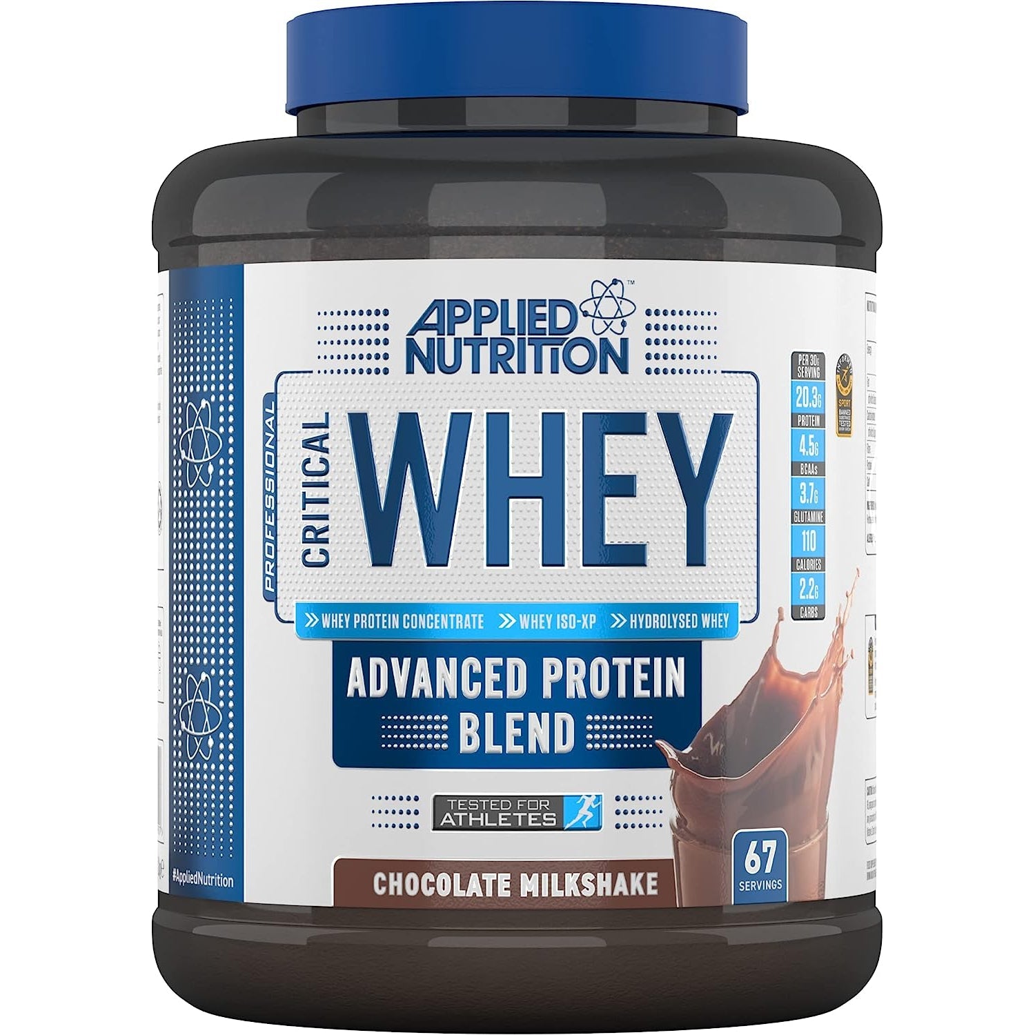 Applied Nutrition Critical Whey Advanced Protein Blend Chocolate Milkshake 21g Protein 2g Carbs 2.27