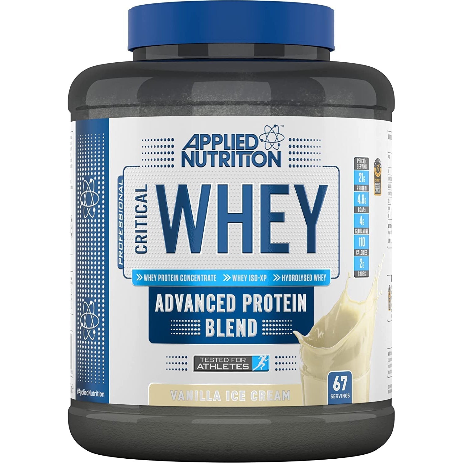 Applied Nutrition Critical Whey Advanced Protein Blend Vanilla 21g Protein 2g Carbs 2KG