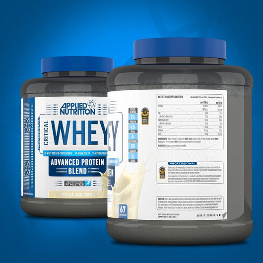 Applied Nutrition Critical Whey Advanced Protein Blend Vanilla Ice Cream 21g Protein 2g Carbs 2KG