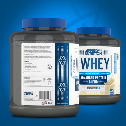 Applied Nutrition Critical Whey Advanced Protein Blend Vanilla Ice Cream 21g Protein 2g Carbs 2KG