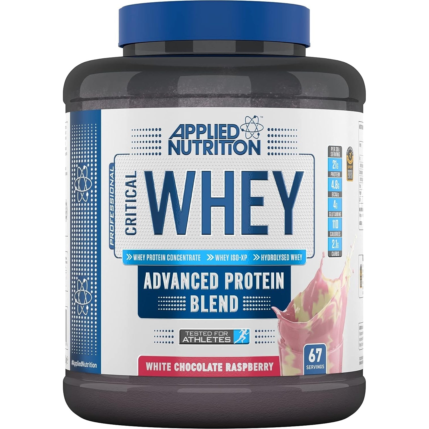 Applied Nutrition Critical Whey Advanced Protein Blend White Chocolate Raspberry 21g Protein 2g Carbs 2.27 Kg