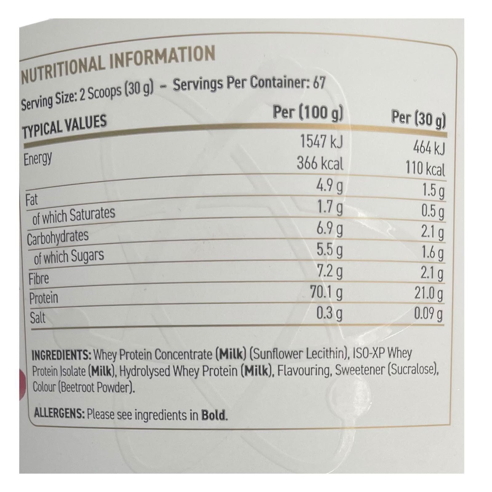 Applied Nutrition Critical Whey Advanced Protein White Chocolate Raspberry 2KG