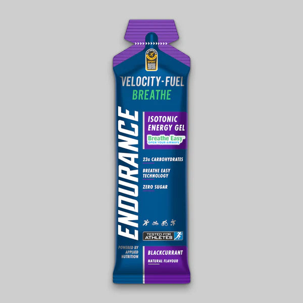 Applied Nutrition Endurance - Breathe Energy Gel, with Carbohydrates & Electrolytes for Quick Energy, Breathe Easy Formula Open Your Airways 60g Blackcurrant