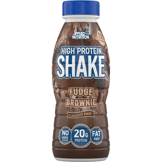 Applied Nutrition High Protein Shake Fudge Brownie 20g Protein Fat Free No Added Sugar 500ml