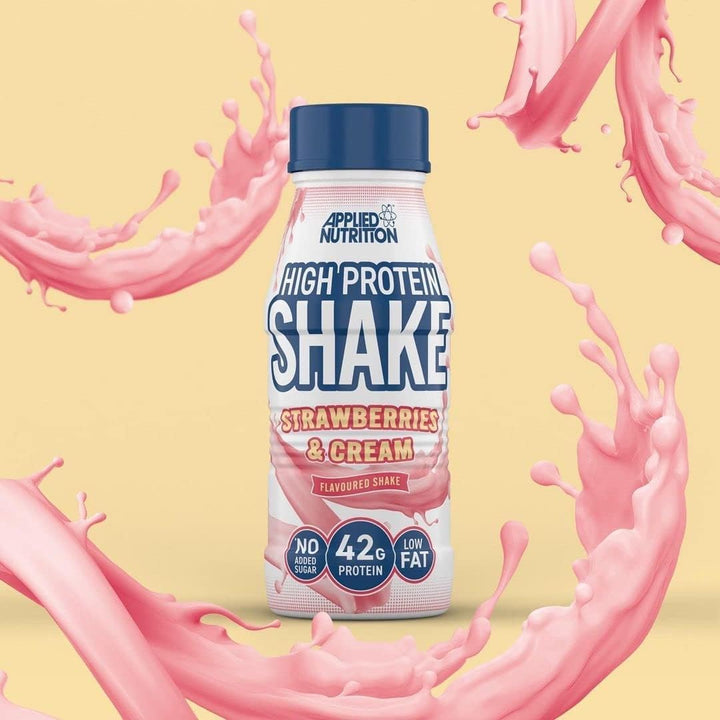 Applied Nutrition High Protein Shake Strawberries & Cream Low Fat No Added Sugar 500ml