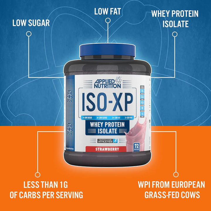 Applied Nutrition ISO-XP Whey Protein Isolate Lactose Free Zero Sugar 0 Carbs 0 Fats Cafe Latte 1.8KG