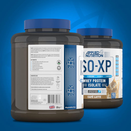 Applied Nutrition ISO-XP Whey Protein Isolate Lactose Free Zero Sugar 0 Carbs 0 Fats Cafe Latte 1.8KG