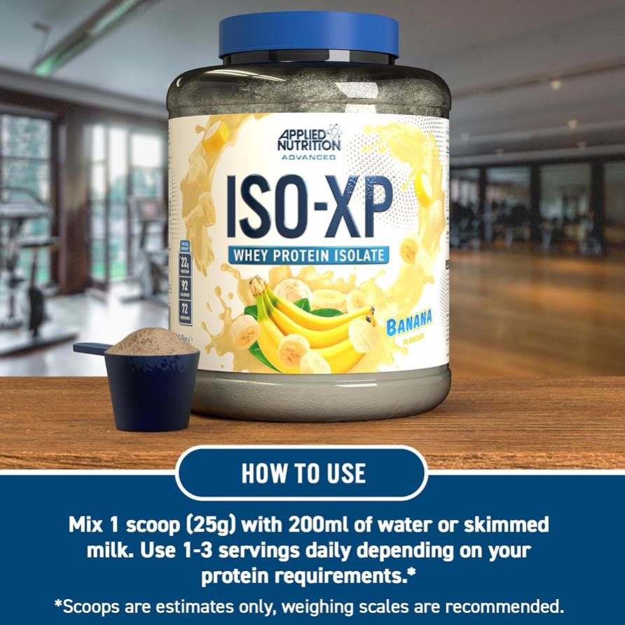 Applied Nutrition ISO-XP Whey Protein Isolate Zero Sugar 0 Carbs 0 Fats Banana 1.8 KG
