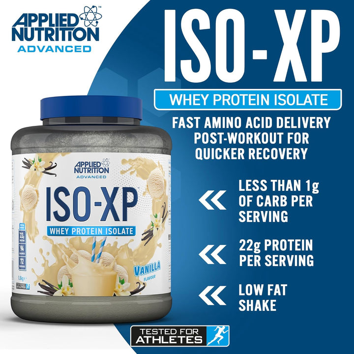 Applied Nutrition ISO-XP Whey Protein Isolate Zero Sugar 0 Carbs 0 Fats Vanilla 1.8 KG